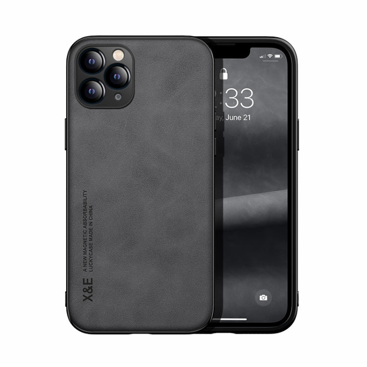 Custodia posteriore in pelle magnetica per iPhone XS e X