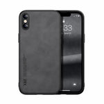 Custodia posteriore in pelle magnetica per iPhone XS e X