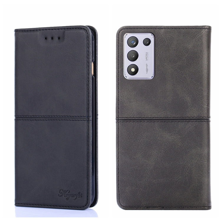 Custodia in pelle magnetica con trama mucca per OPPO K9s e Realme Q3s