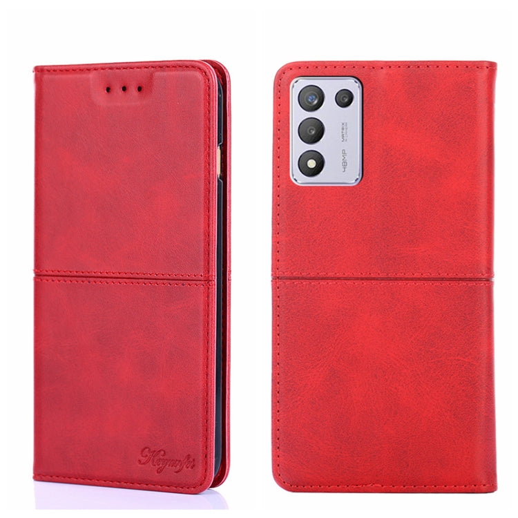 Custodia in pelle magnetica con trama mucca per OPPO K9s e Realme Q3s