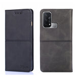 Custodia in pelle magnetica con trama mucca per OPPO K9s e Realme Q3s