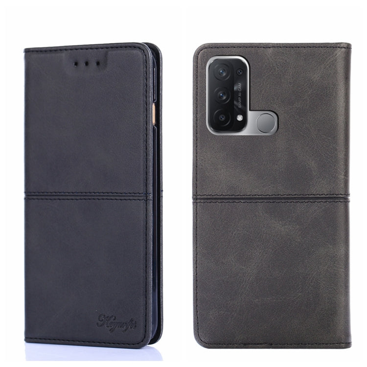 Custodia in pelle magnetica con trama mucca per OPPO K9s e Realme Q3s