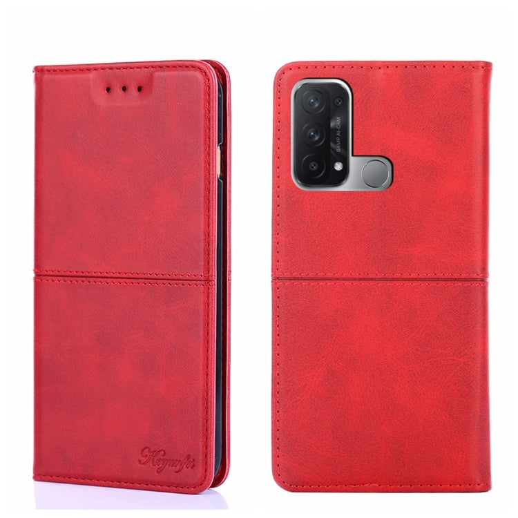 Custodia in pelle magnetica con trama mucca per OPPO K9s e Realme Q3s