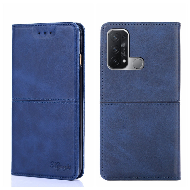 Custodia in pelle magnetica con trama mucca per OPPO K9s e Realme Q3s