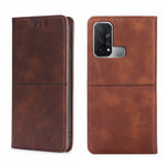 Custodia in pelle magnetica con trama mucca per OPPO K9s e Realme Q3s