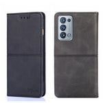 Custodia in pelle magnetica con trama mucca per OPPO K9s e Realme Q3s