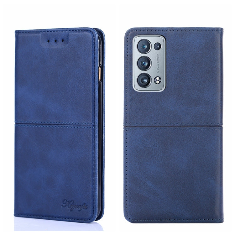 Custodia in pelle magnetica con trama mucca per OPPO K9s e Realme Q3s