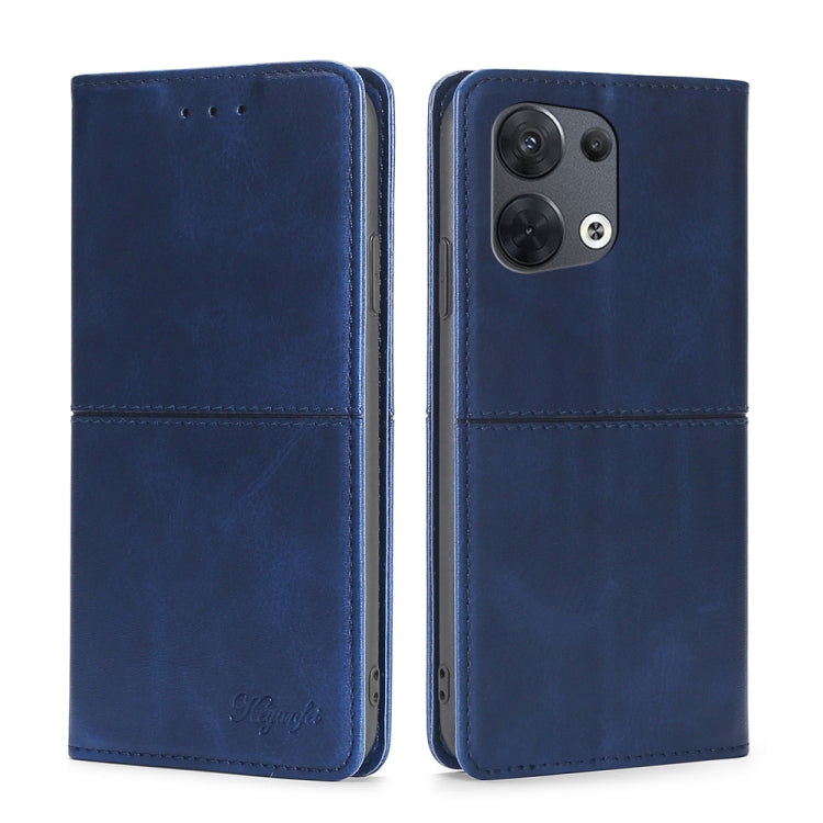 Custodia in pelle magnetica con trama mucca per OPPO Reno8, Reno8 Pro 5G, Reno8