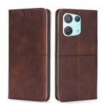 Custodia in pelle magnetica con trama mucca per OPPO Reno8, Reno8 Pro 5G, Reno8