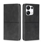 Custodia in pelle magnetica con trama mucca per OPPO Reno8, Reno8 Pro 5G, Reno8
