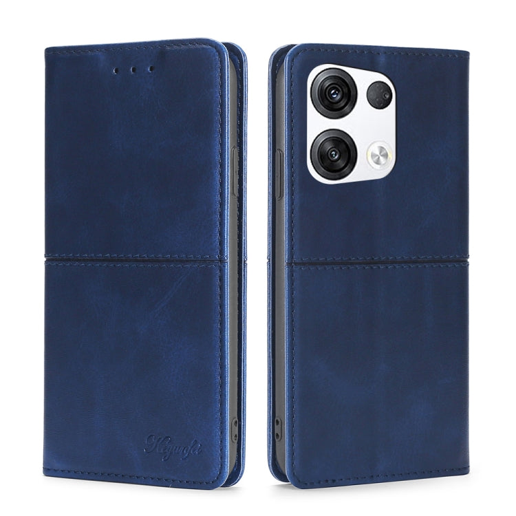 Custodia in pelle magnetica con trama mucca per OPPO Reno8, Reno8 Pro 5G, Reno8