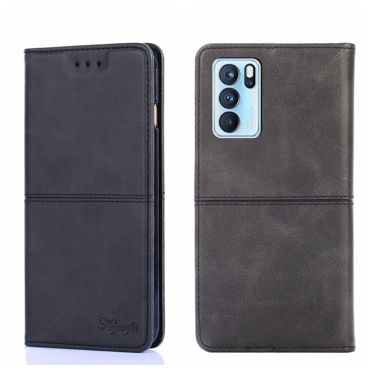 Custodia in pelle magnetica con trama mucca per OPPO Reno8, Reno8 Pro 5G, Reno8