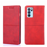 Custodia in pelle magnetica con trama mucca per OPPO Reno8, Reno8 Pro 5G, Reno8