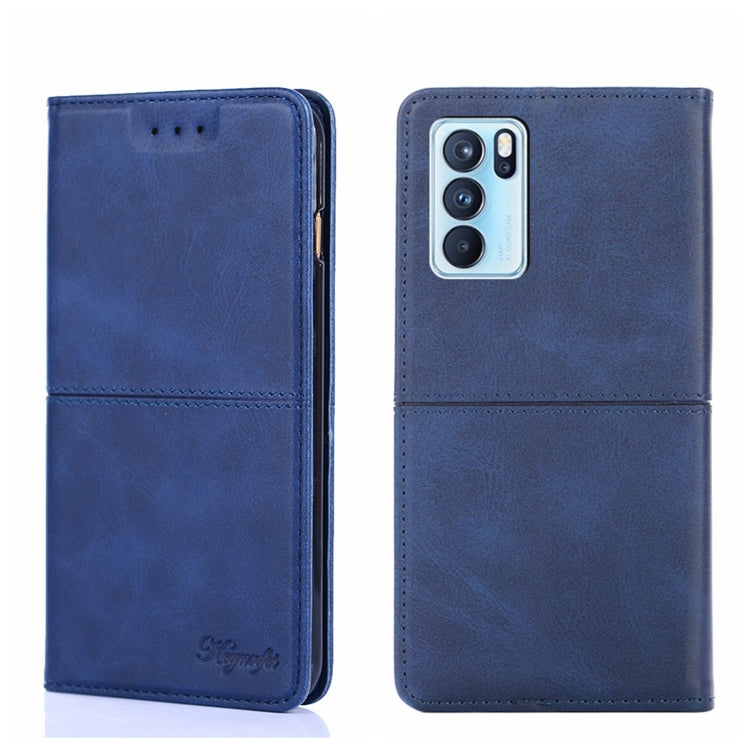 Custodia in pelle magnetica con trama mucca per OPPO Reno8, Reno8 Pro 5G, Reno8