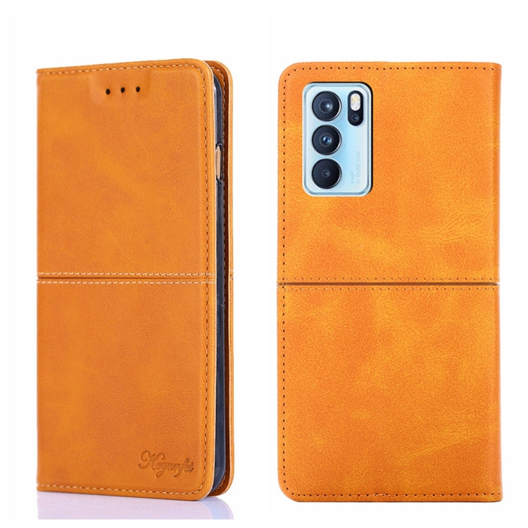 Custodia in pelle magnetica con trama mucca per OPPO Reno8, Reno8 Pro 5G, Reno8