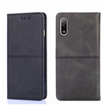 Custodia in pelle magnetica con trama di mucca per Sony Xperia ACE II, Sony