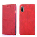 Custodia in pelle magnetica con trama di mucca per Sony Xperia ACE II, Sony