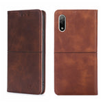 Custodia in pelle magnetica con trama di mucca per Sony Xperia ACE II, Sony