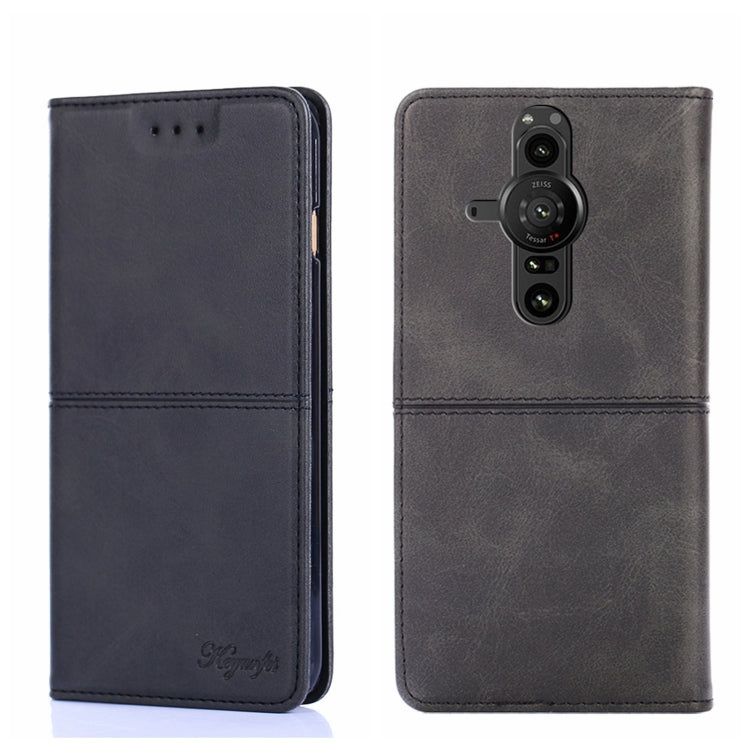 Custodia in pelle magnetica con trama di mucca per Sony Xperia ACE II, Sony