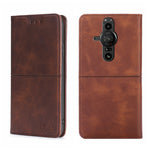 Custodia in pelle magnetica con trama di mucca per Sony Xperia ACE II, Sony