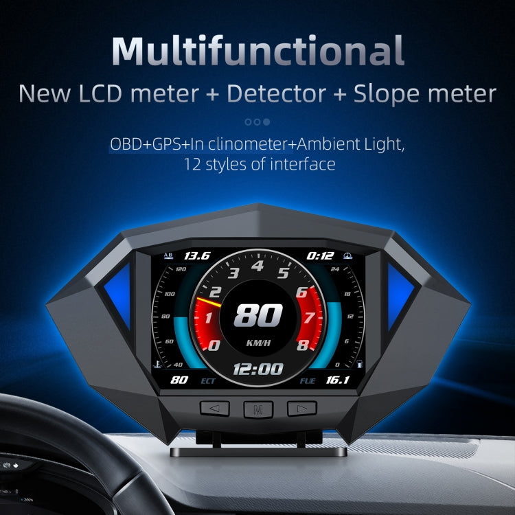 P1 Display HUD Auto OBD2 GPS 3,5" Tachimetro Digitale