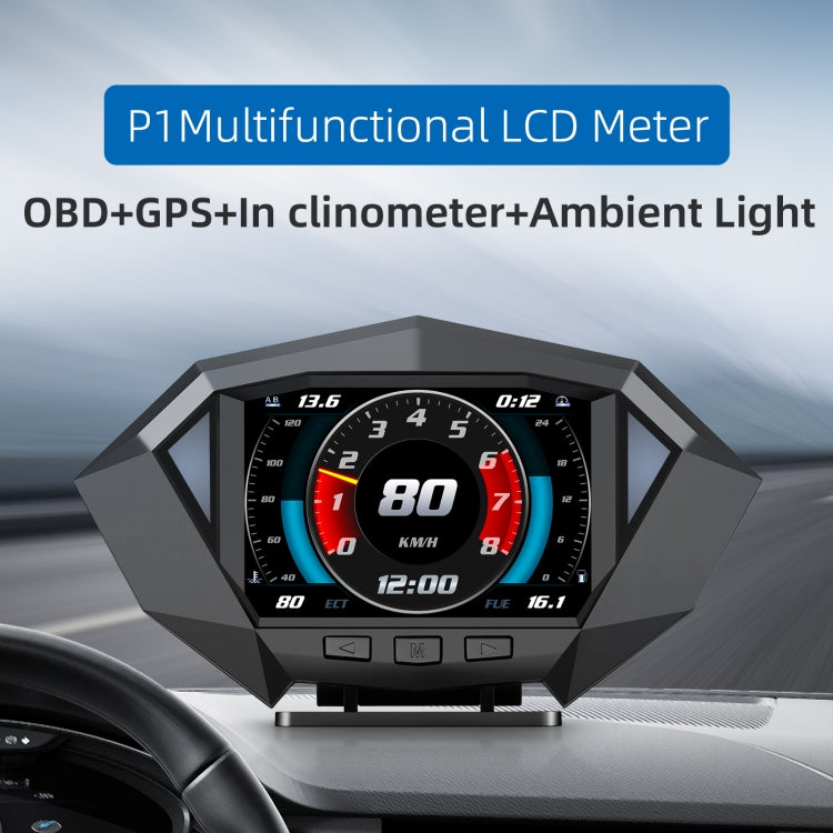 P1 Display HUD Auto OBD2 GPS 3,5" Tachimetro Digitale