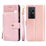 Custodia con cerniera in pelle PU e TPU per vivo X70 Pro, X70 Pro+, Y15s Global