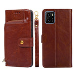 Custodia con cerniera in pelle PU e TPU per vivo X70 Pro, X70 Pro+, Y15s Global