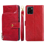 Custodia con cerniera in pelle PU e TPU per vivo X70 Pro, X70 Pro+, Y15s Global