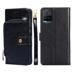 Custodia con cerniera in pelle PU e TPU per vivo X70 Pro, X70 Pro+, Y15s Global