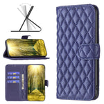 Custodia a conchiglia in pelle con portafoglio Diamond Lattice per OPPO Find X5