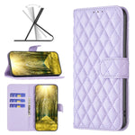 Custodia a conchiglia in pelle con portafoglio Diamond Lattice per OPPO Find X5