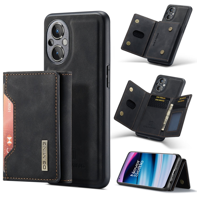 DG.MING M2 Series 3-Fold Multi Card Bag + custodia magnetica per telefono, For OnePlus Nord N20 5G