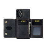 DG.MING M2 Series 3-Fold Multi Card Bag + custodia magnetica per telefono, For OnePlus Nord N20 5G