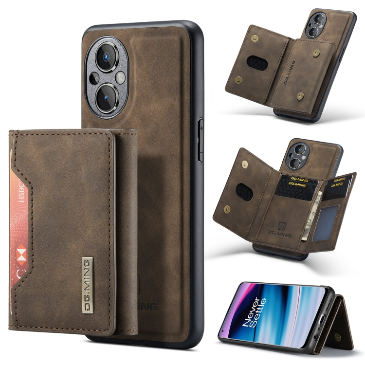 DG.MING M2 Series 3-Fold Multi Card Bag + custodia magnetica per telefono, For OnePlus Nord N20 5G