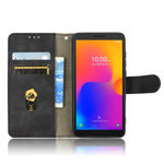 Custodia in pelle con vibrazione magnetica per Alcatel 1B 2022, Motorola Moto