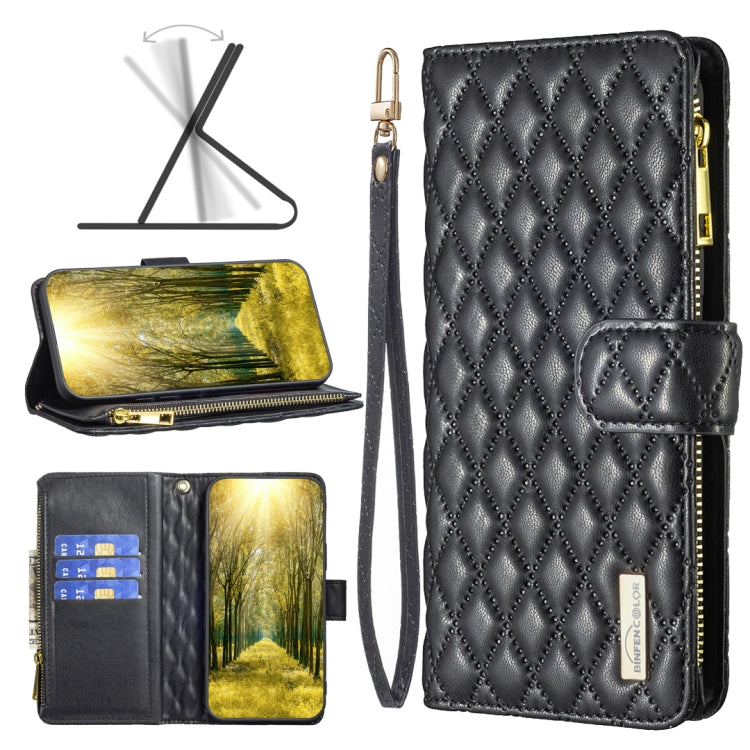 Custodia per telefono a conchiglia in pelle con portafoglio con cerniera Diamond Lattice, For Xiaomi Mi 10T 5G/10T Pro 5G/Redmi K30S, For Xiaomi Mi 10T Lite 5G, For Xiaomi Mi 11i/Poco F3/Redmi K40/K40 Pro, For Xiaomi Mi 11 Lite