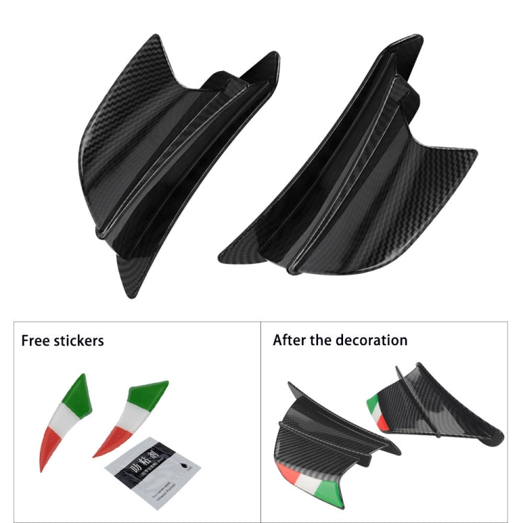 Spoiler alettone aerodinamico per moto in ABS 24x12 cm