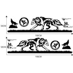 Set 2 adesivi decorativi auto Lupo Totem D-180 190x50 cm