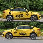 Set 2 adesivi decorativi auto Lupo Totem D-180 190x50 cm