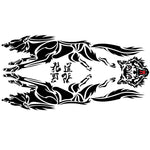 Set 2 Adesivi Decorativi Lupo Totem per Auto in PVC