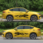Set 2 Adesivi Decorativi Lupo Totem per Auto in PVC