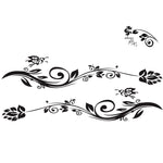 Set 2 Adesivi Decorativi Auto Farfalla Amore Fiori