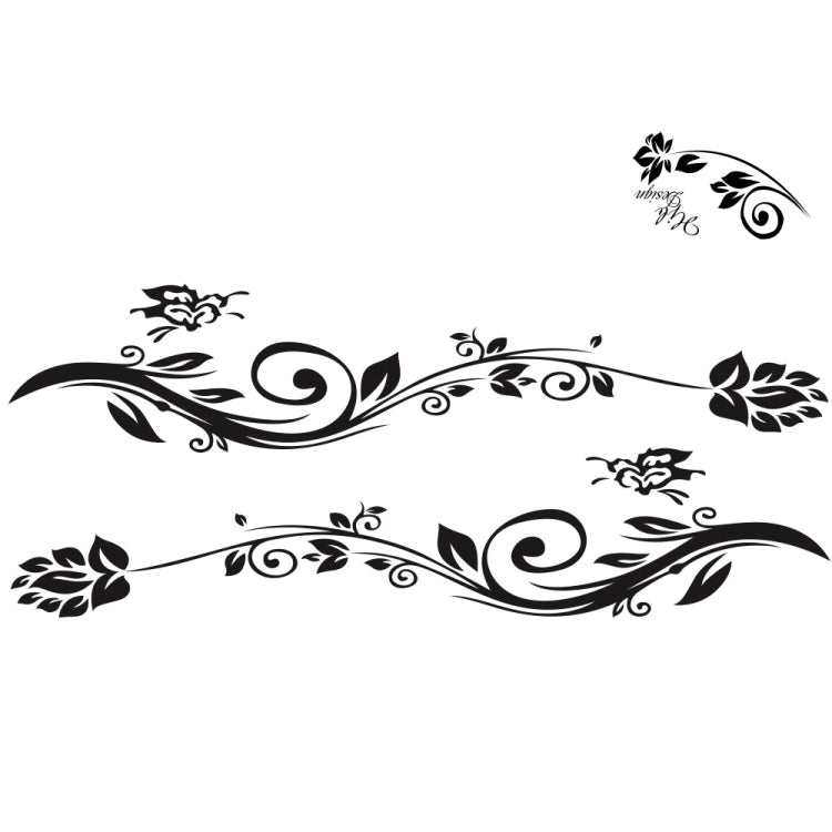 Set 2 Adesivi Decorativi Auto Farfalla Amore Fiori