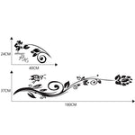 Set 2 Adesivi Decorativi Auto Farfalla Amore Fiori