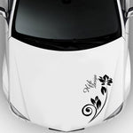 Set 2 Adesivi Decorativi Auto Farfalla Amore Fiori