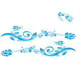 Set 2 Adesivi Decorativi Auto Farfalla Amore Fiori