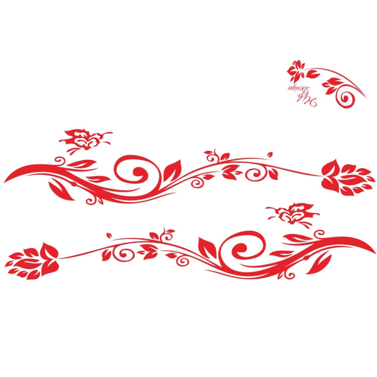 Set 2 Adesivi Decorativi Auto Farfalla Amore Fiori