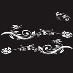 Set 2 Adesivi Decorativi Auto Farfalla Amore Fiori