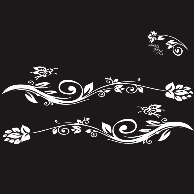 Set 2 Adesivi Decorativi Auto Farfalla Amore Fiori